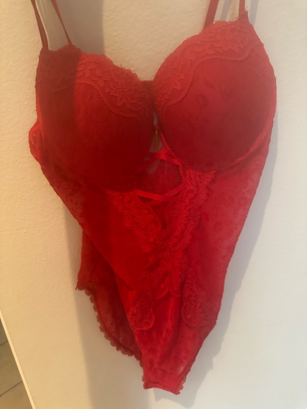 Red Lace Bodysuit - Women Intimates & Sleepwear